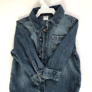 Old navy classic denim button down shirt 18-24 mo